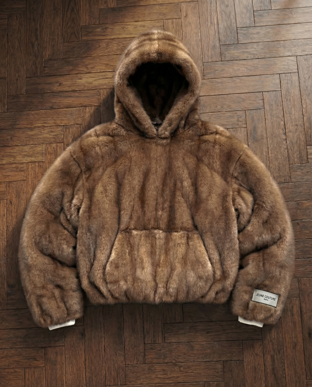 Mink fur hoodie