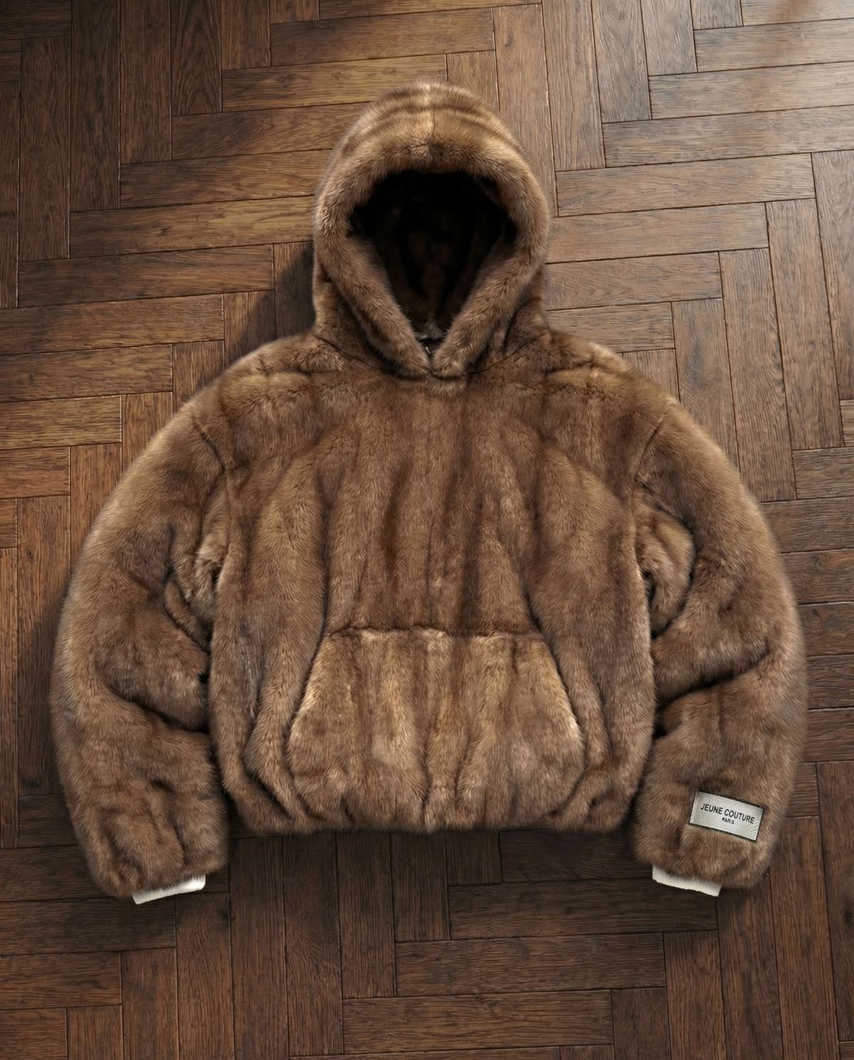 Mink fur hoodie