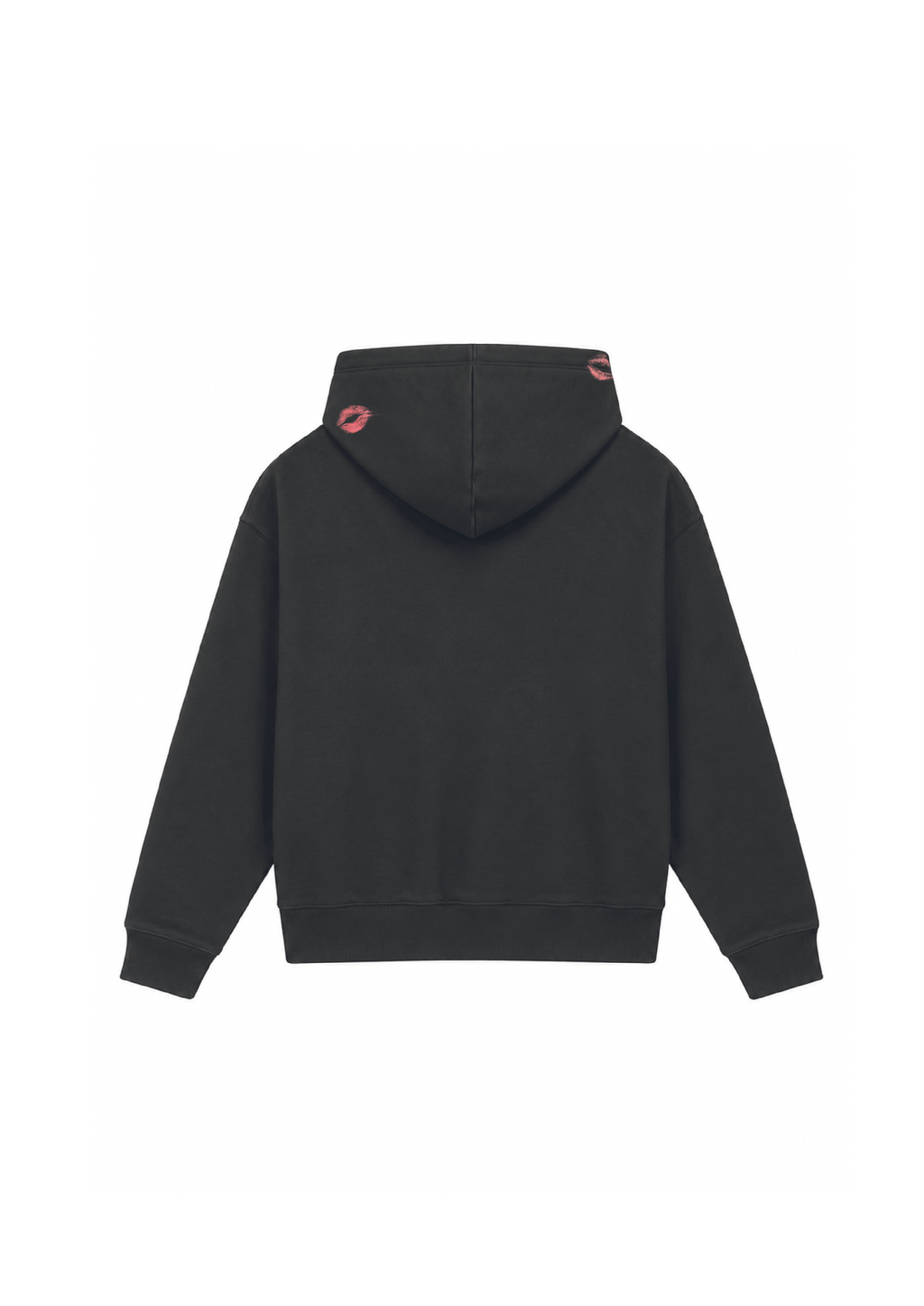 Kingsize black zip-up hoodie