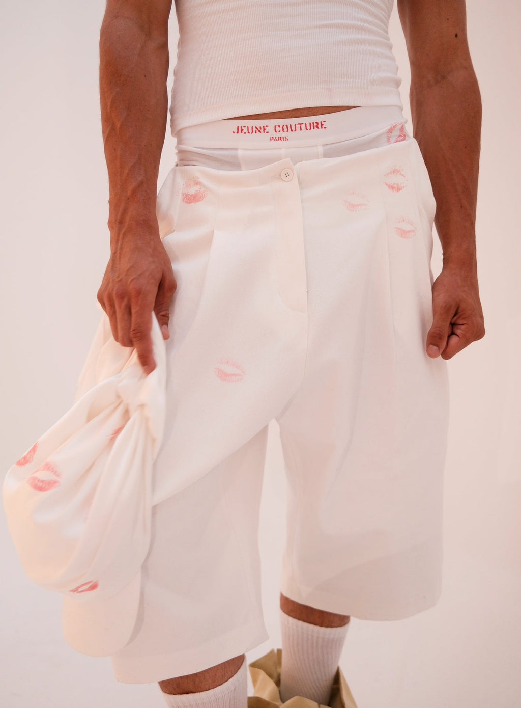 White denim Jorts