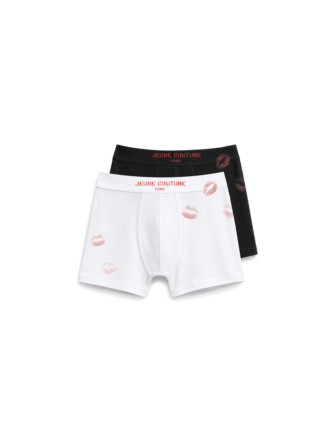 Black/white kiss boxer briefs
