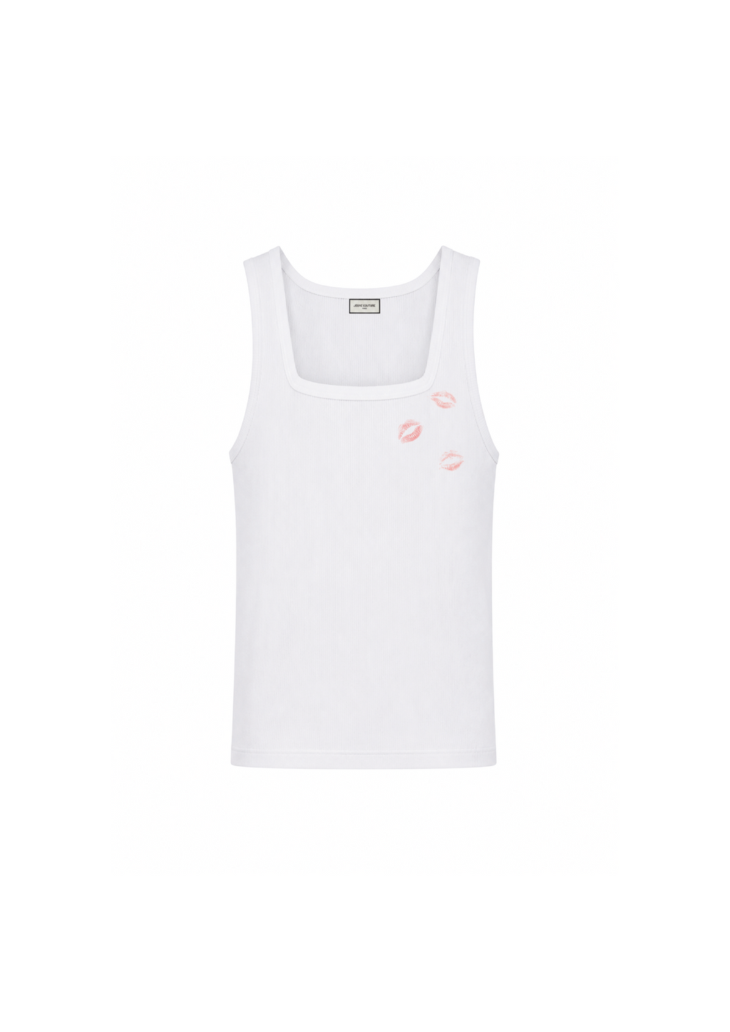 White kiss tank top