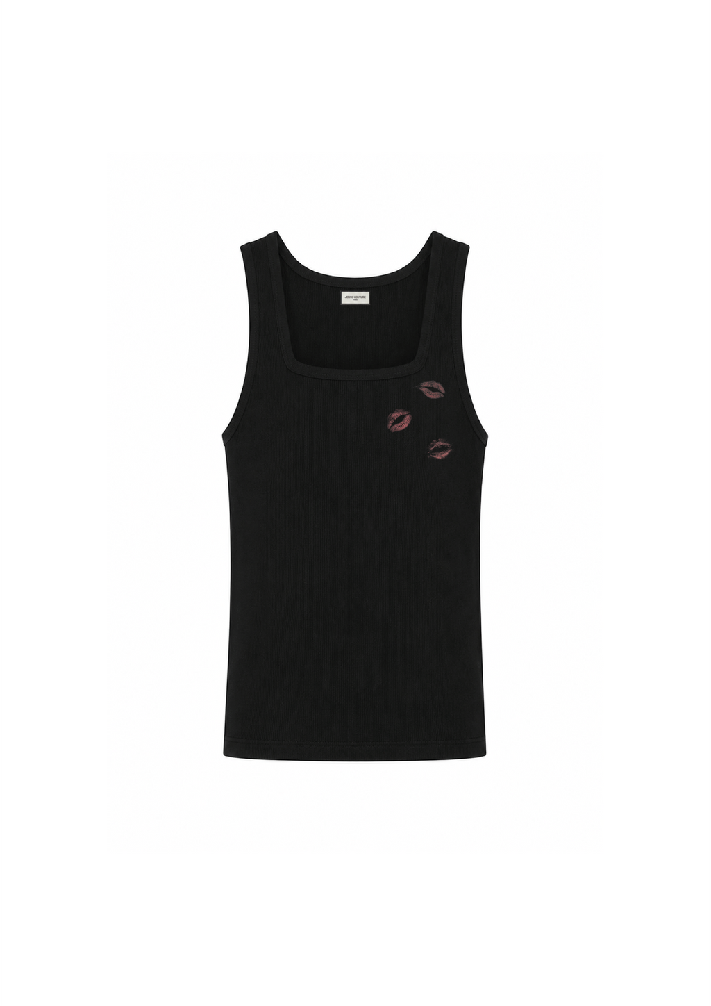 Black kiss tank top