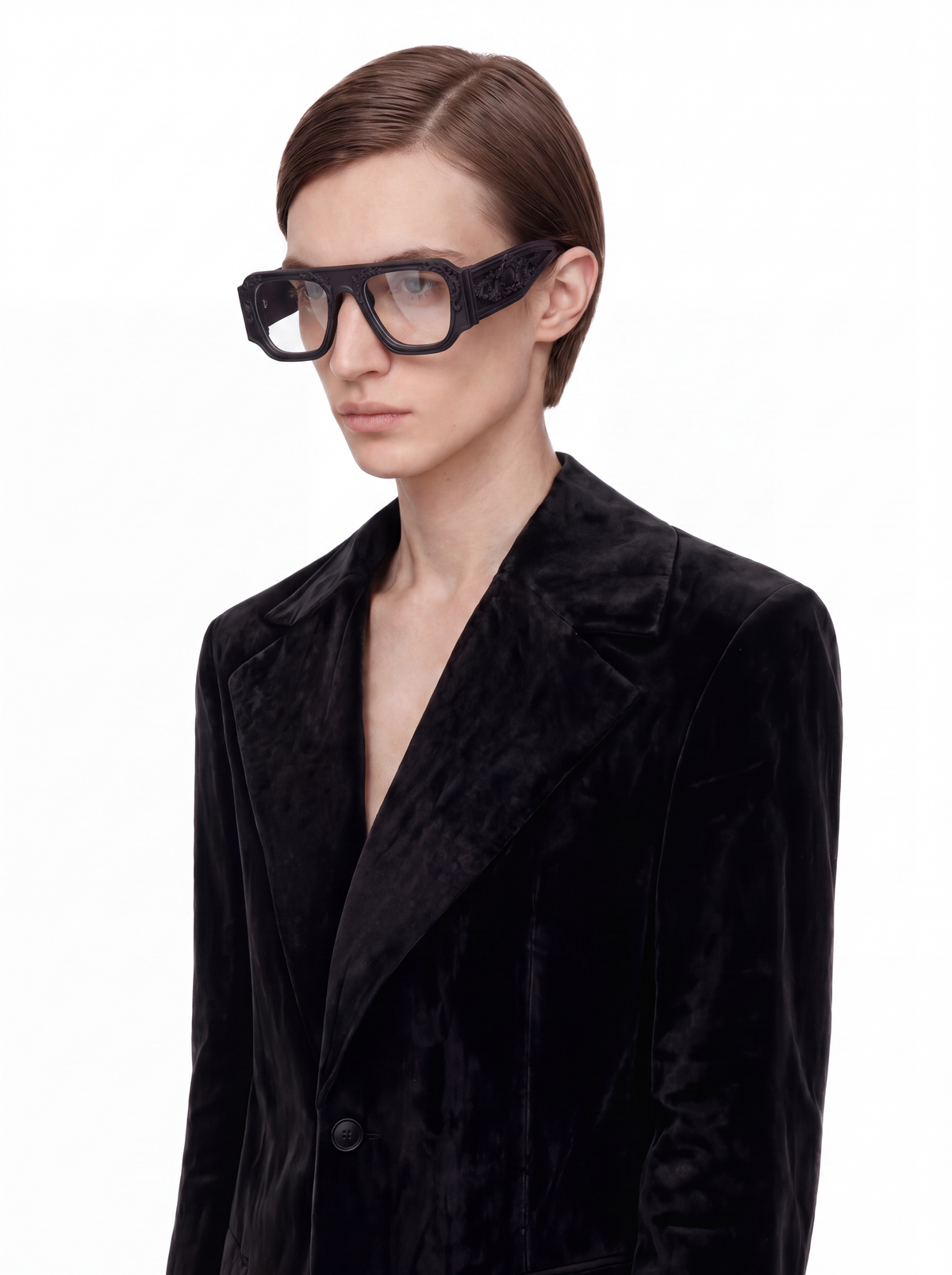 Transparent aviator black