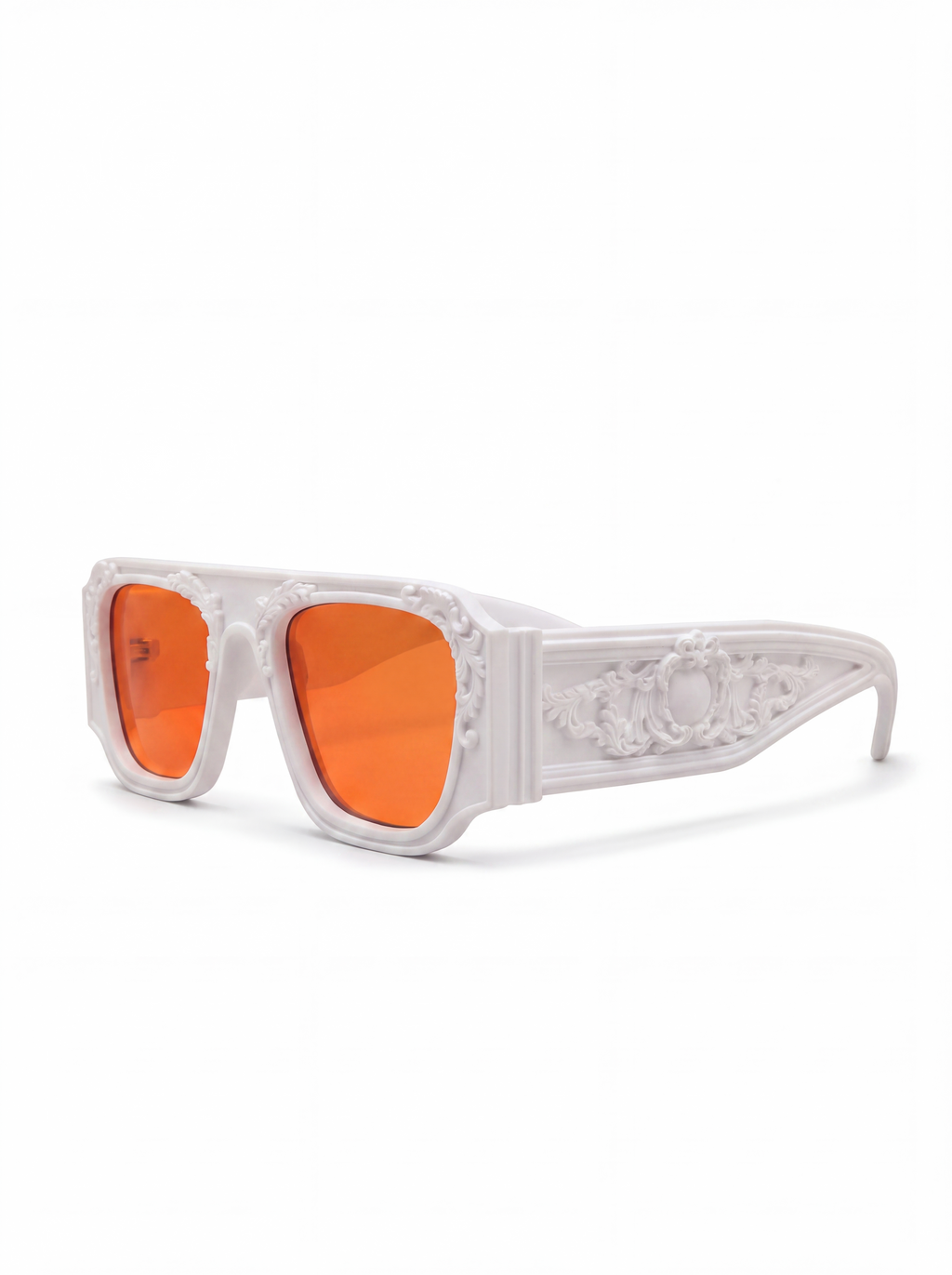 Aviator white orange