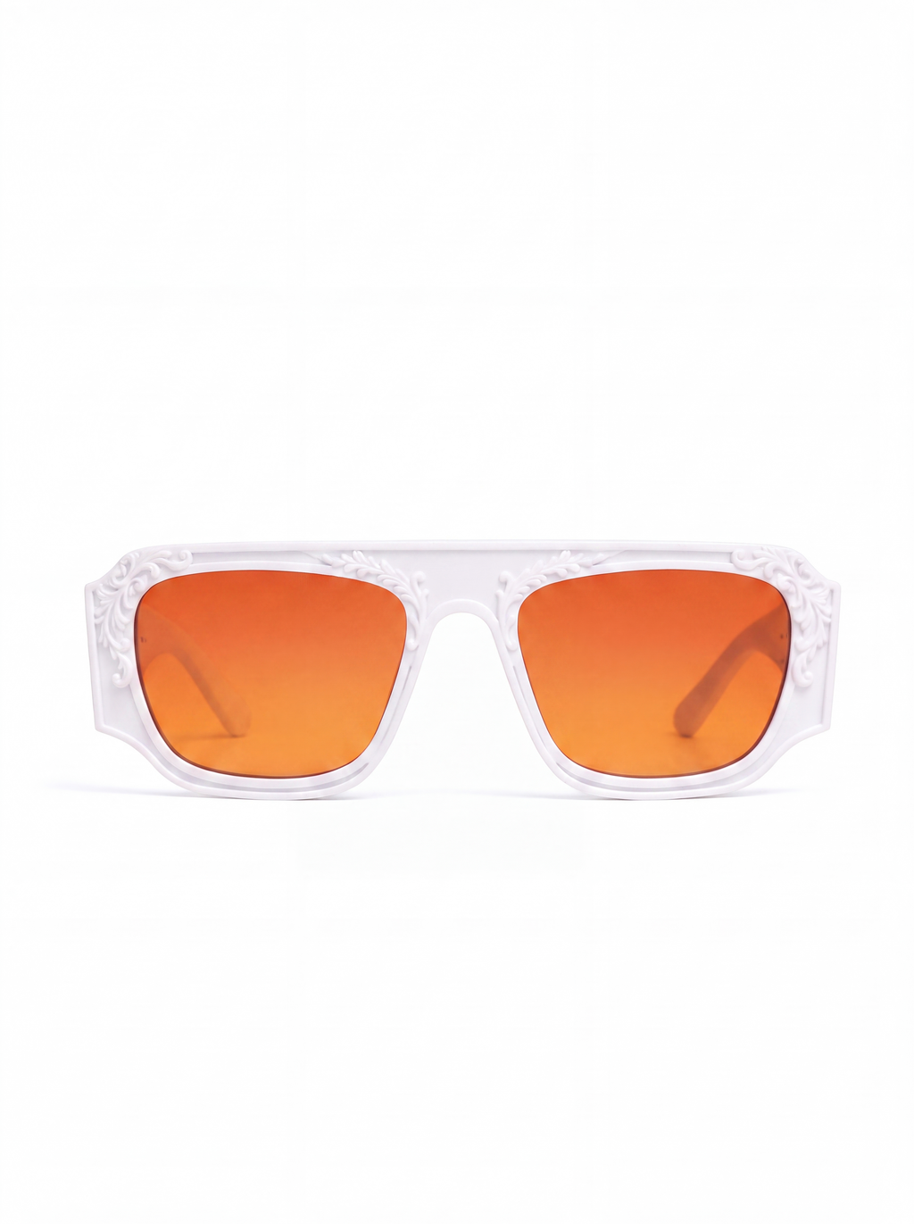 Aviator white orange