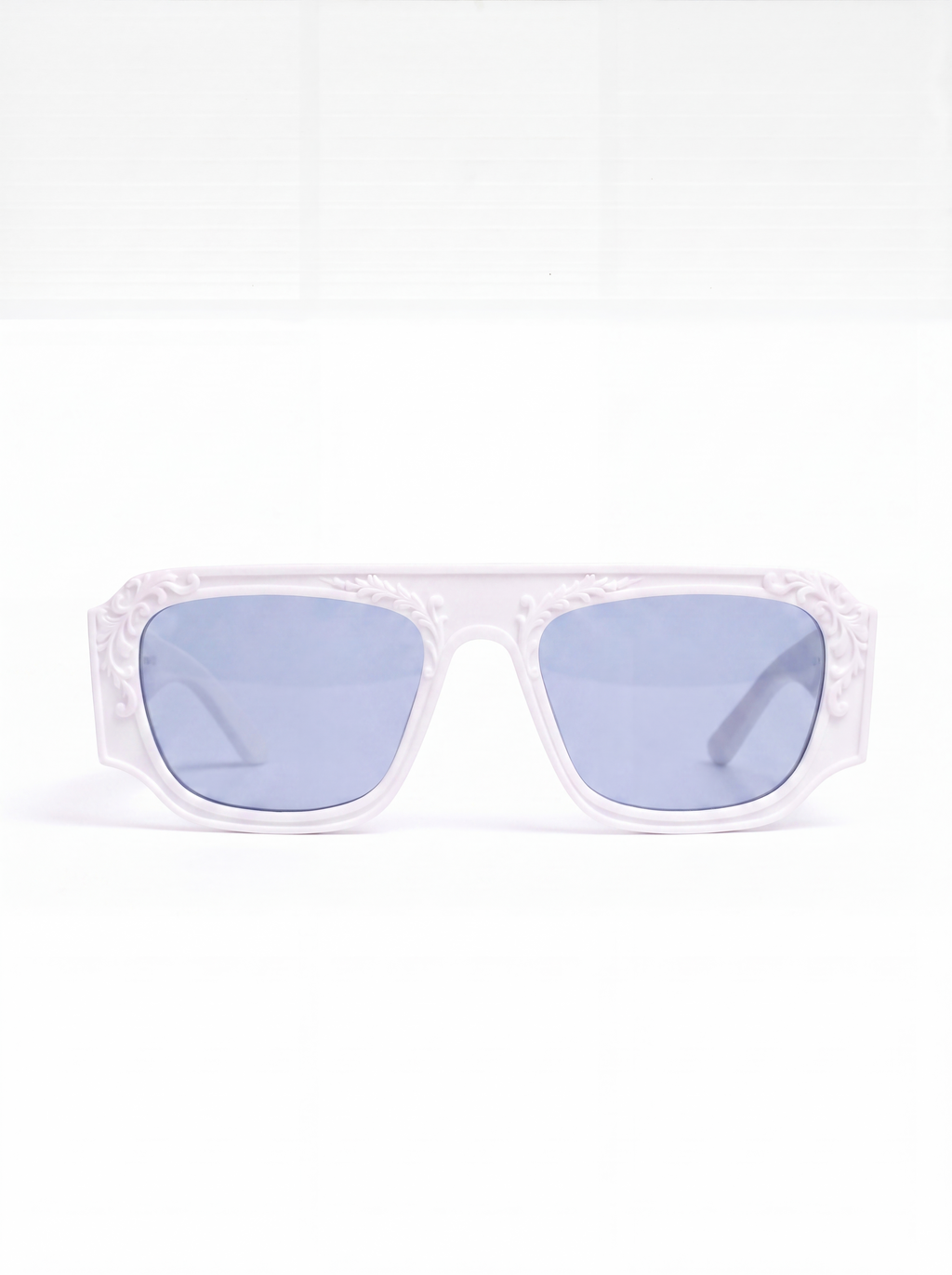 aviator white blue