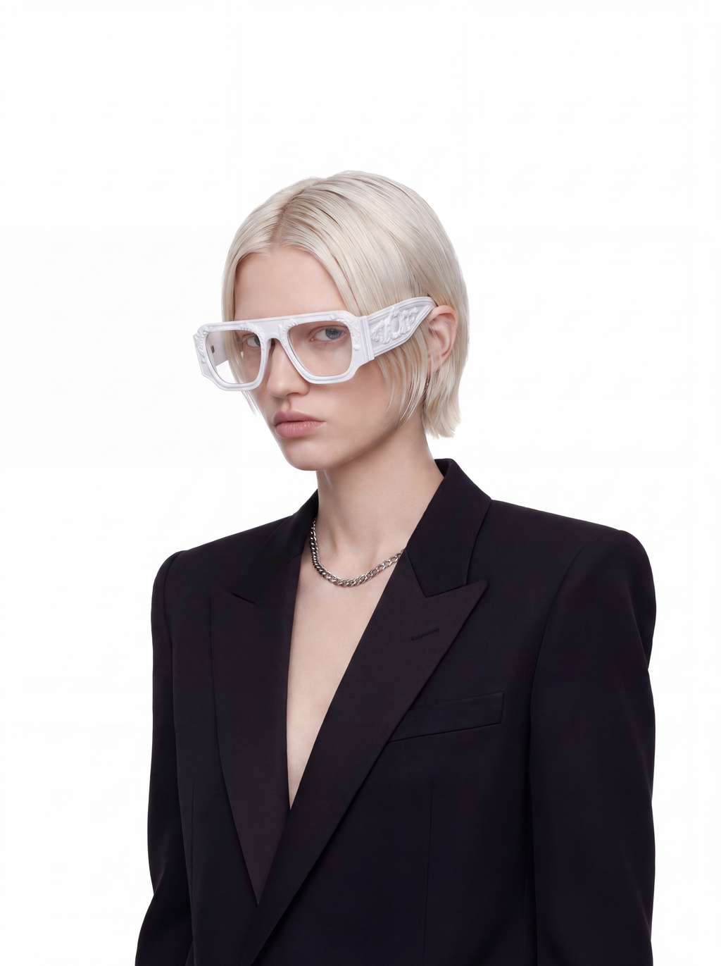 Transparent aviator white