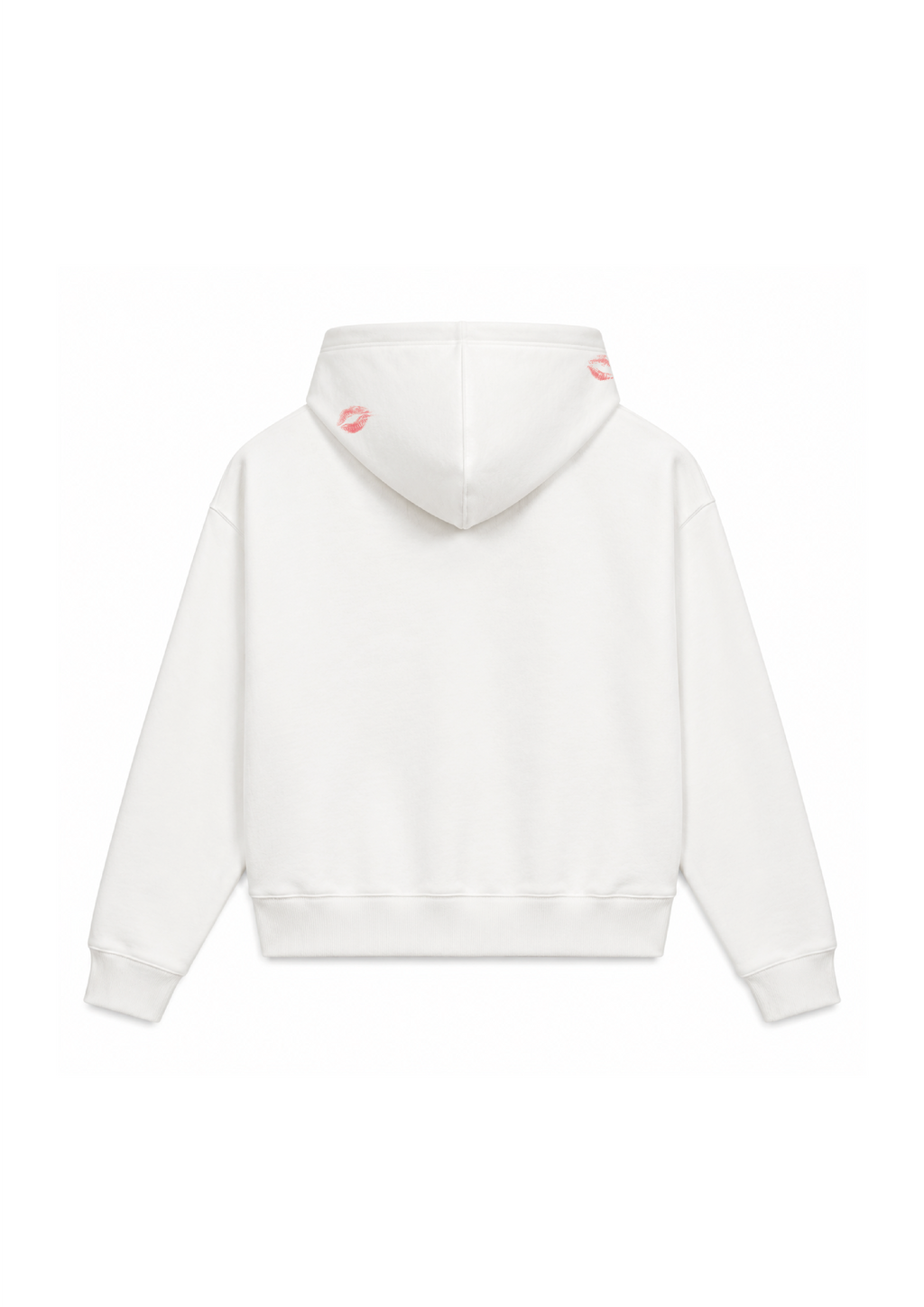 white kingsize zip-up hoodie